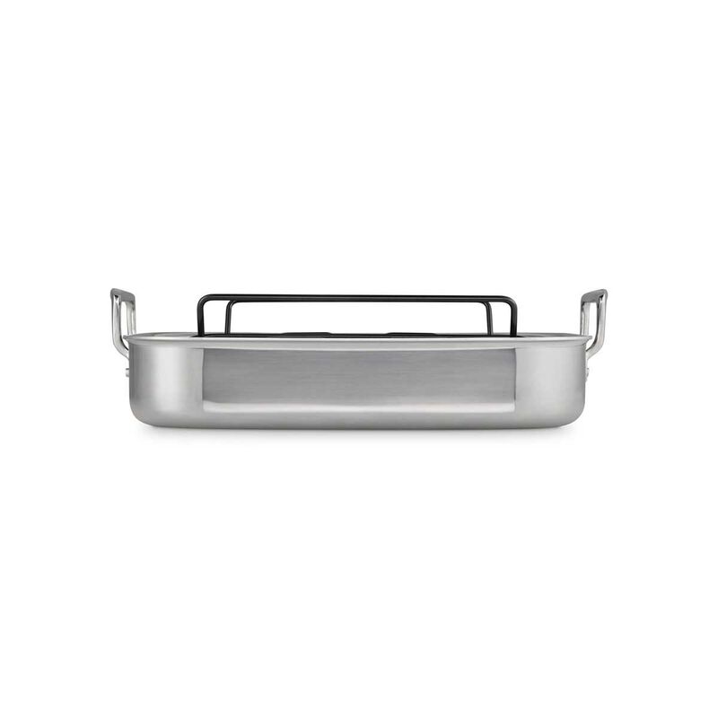 Le Creuset 3-PLY Classic Stainless Steel Roaster with Roasting Rack 35cm image number 2